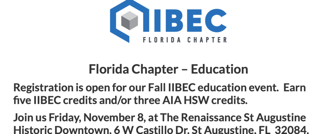 IIBEC FL Fall Education Event – St. Augustine, FL